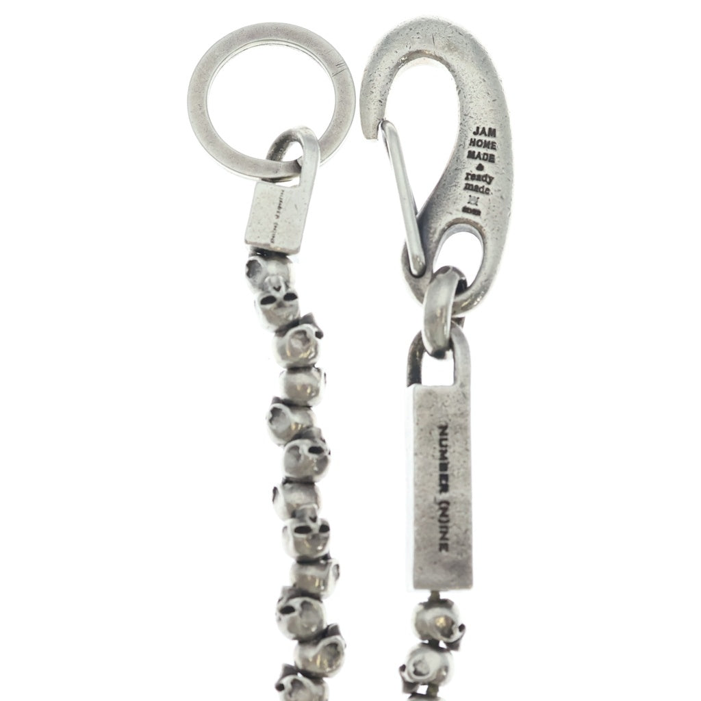 NUMBER (N)INE(ナンバーナイン) 01SS Archive タイム期 ×JAM HOME MADE & ready made Scull Wallet Chain Silver スカル ウォレットチェーン シルバー
