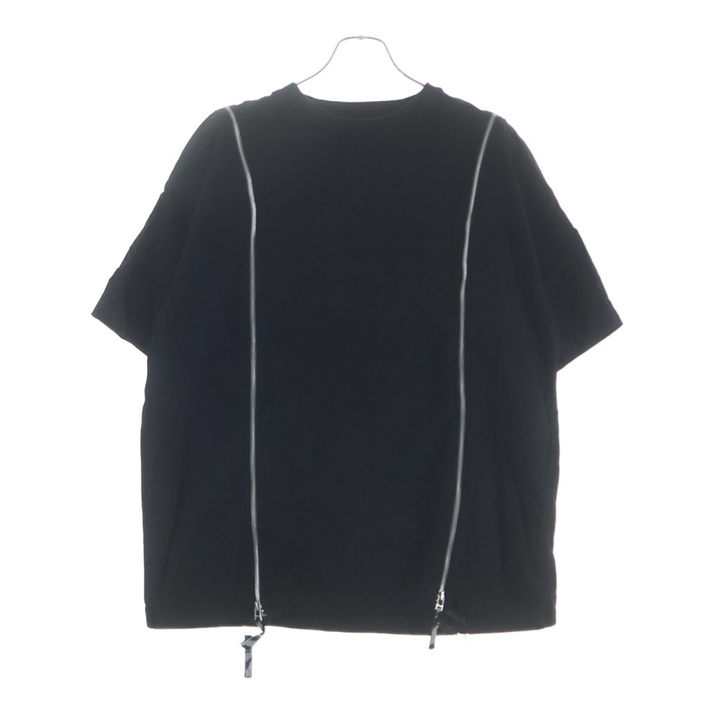 MINEDENIM(マインデニム) 23SS ×OLD PARK Zip Wide Denim T-Shirt オールドパーク ジップ半袖Tシャツ ブラック MND-23SSOP001-98-032