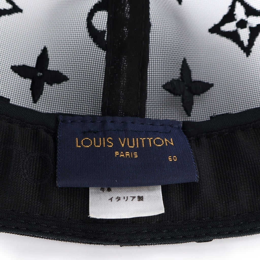 LOUIS VUITTON(ルイヴィトン) キャスケット メッシュLVメッセージ トラッカーキャップ 帽子 ブラック MP3118