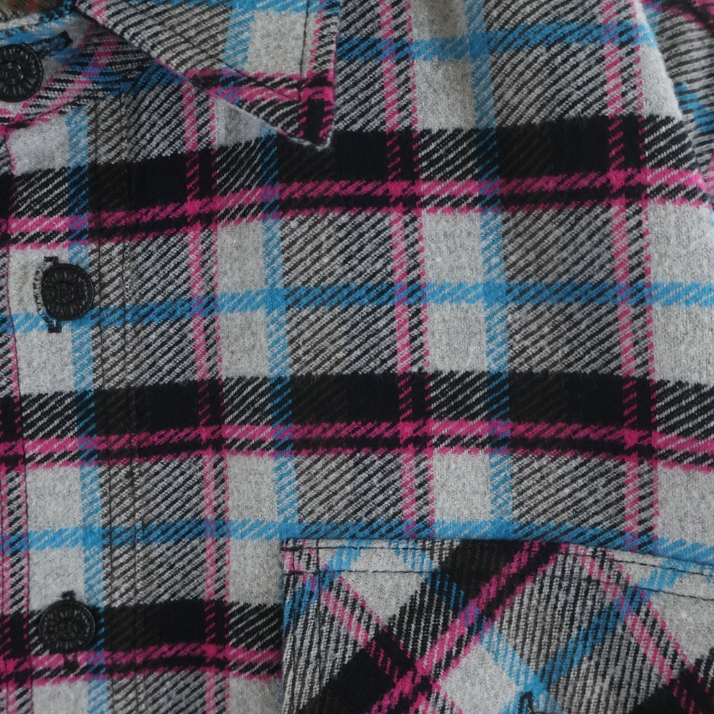 OFF-WHITE(オフホワイト) 18AW Flannel Check Shirts フランネルシャツ 長袖チェックシャツ グレー OMGA060F18A27015