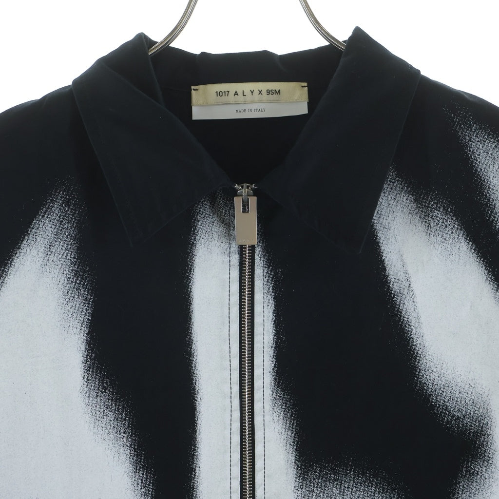1017 ALYX 9SM(アリクス) Phantom Logo S/S Zip Shirt ジップアップ 半袖シャツ ブラック