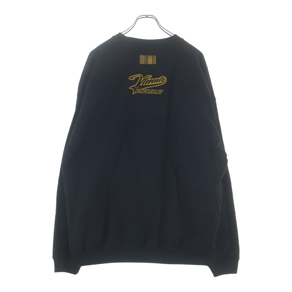 VTMNTS(ブイティーエムエヌティーエス) College Sweatshirt カレッジロゴ クルーネックスウェットトレーナー ブラック VL12TR160B