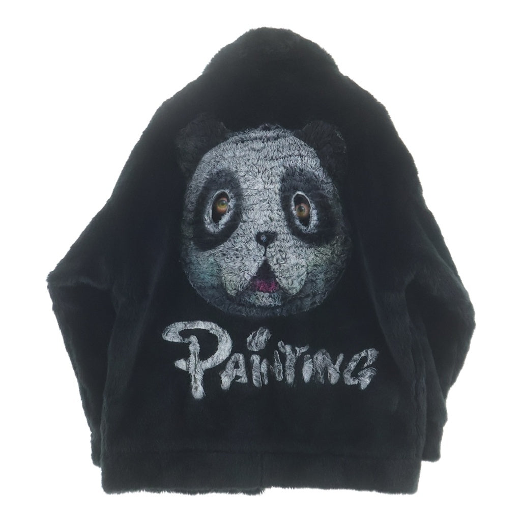 doublet(ダブレット) 23AW HAND-PAINTED FUR JACKET ペイント ファージャケット ブラック 23AW05BL168
