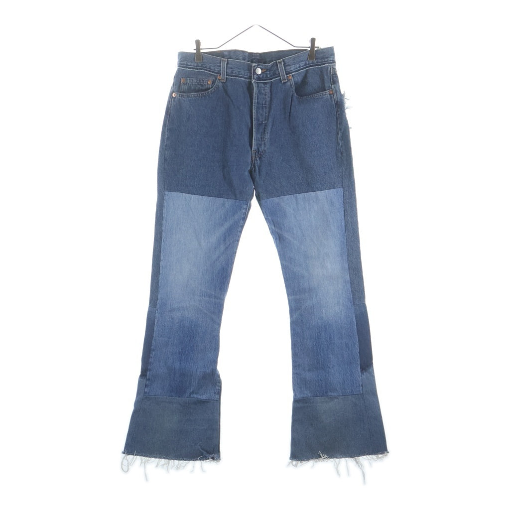 READY MADE(レディメイド) WIDE FLARE DENIM PANTS 再構築 フレアデニムパンツ インディゴ RE-CO-BL-00-00-243