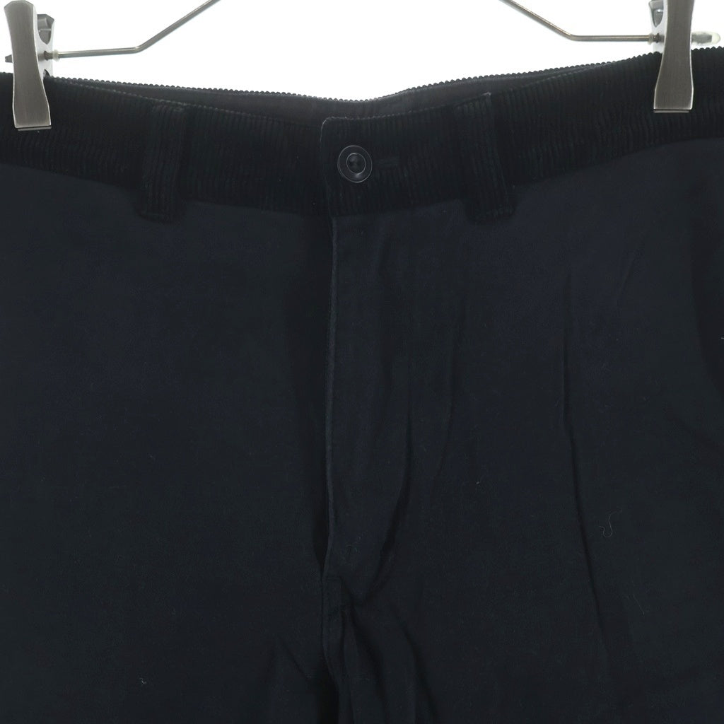 COMME des GARCONS JUNYA WATANABE MAN(コムデギャルソンジュンヤワタナベマン) 綿プレーティング天竺 コーデュロイ切替 パンツ ブラック WD-P019