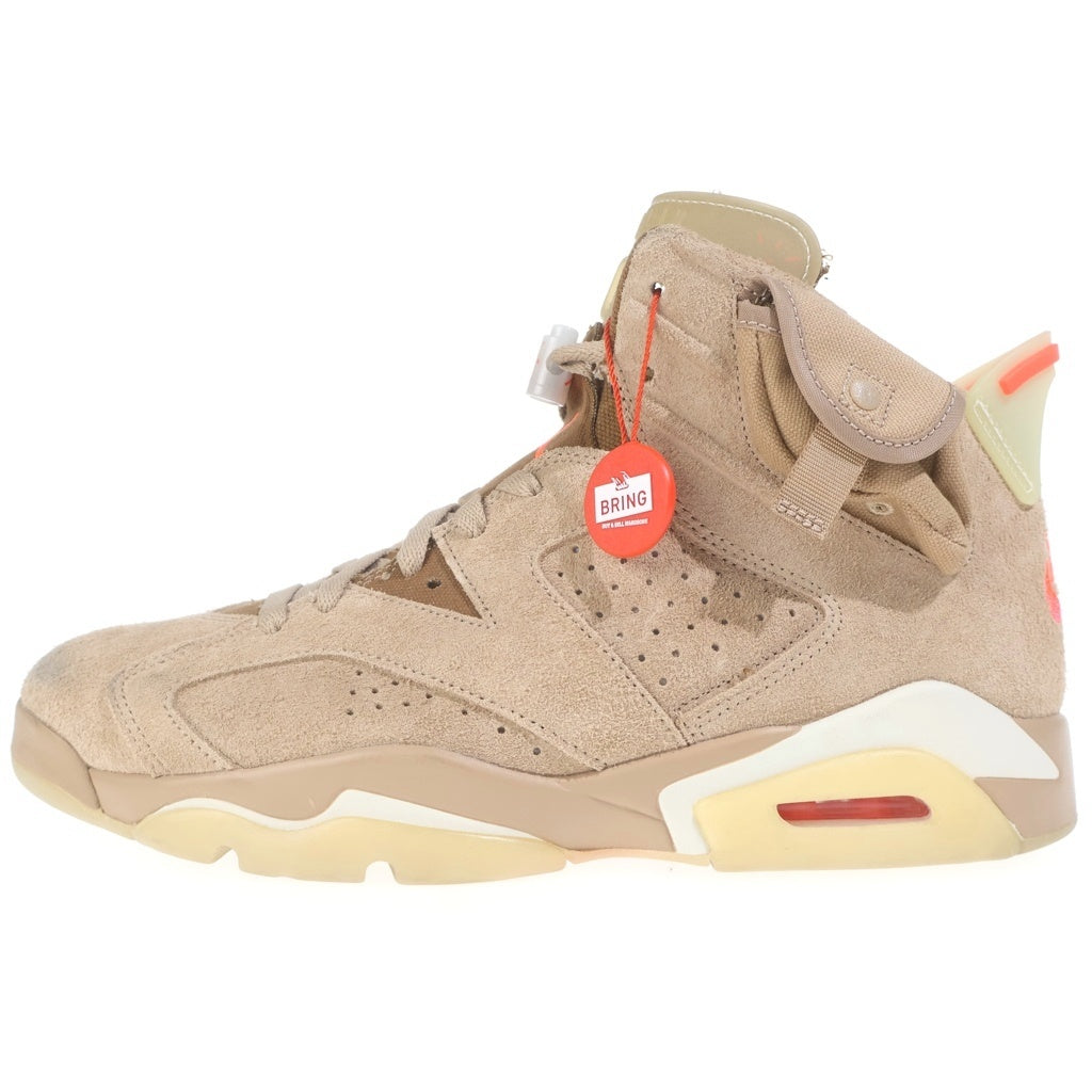 NIKE(ナイキ) ×TRAVIS SCOTT AIR JORDAN6 RETRO SP トラヴィススコット エアジョーダン6 ハイカットスニーカー ベージュ US11/29cm DH0690-200