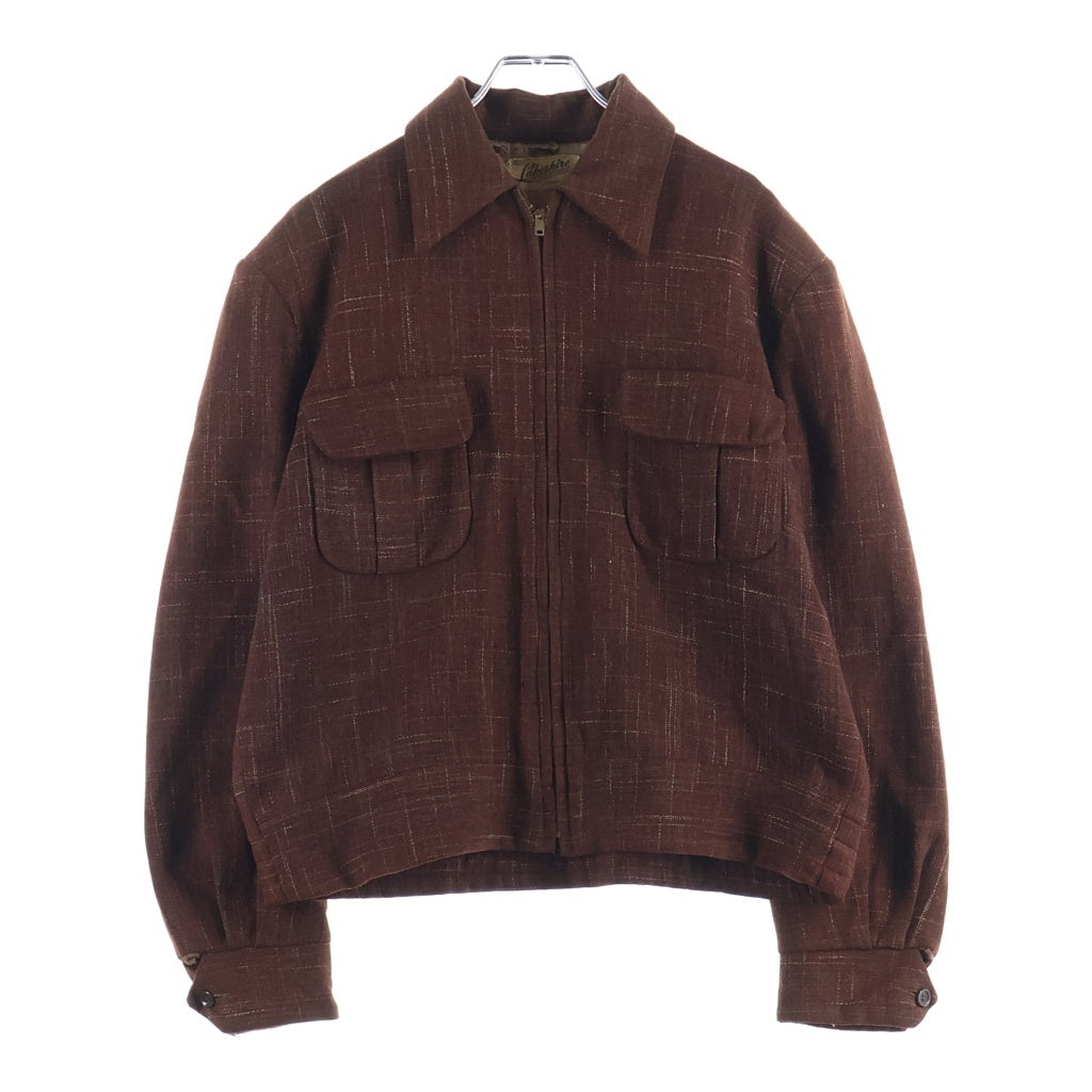 VINTAGE(ヴィンテージ) 50S LAKESHINE ジップアップ ギャバジンジャケット ブラウン