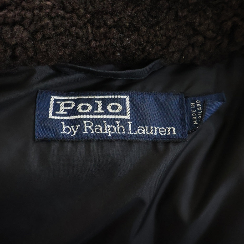 POLO RALPH LAUREN(ポロラルフローレン) B-15 ボアカラー チンストラップ フライトジャケット ブラック ‐