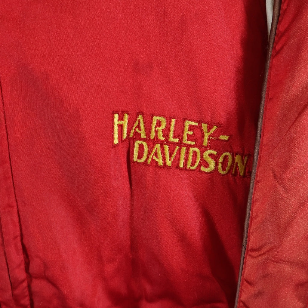 HARLEY DAVIDSON(ハーレーダビッドソン) ジップアップ スタジアムジャケット レッド