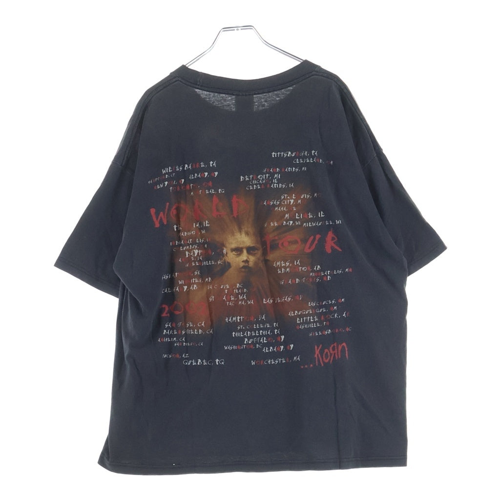 VINTAGE(ヴィンテージ) 00s KORN UNTOUCHABLES 2002 WORLD TOUR TEE コーン バンド 半袖Tシャツ カットソー ブラック