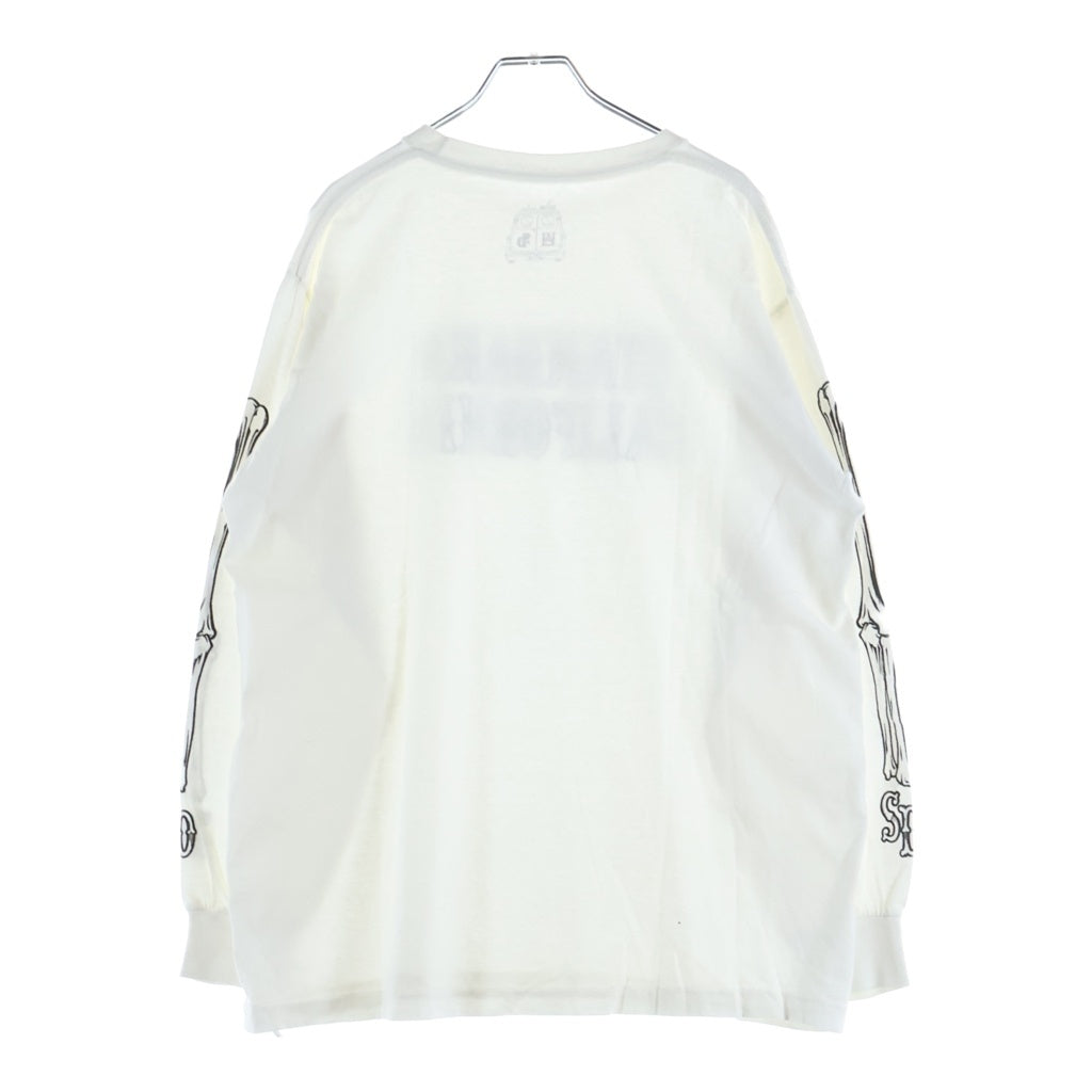 AS STANDARD(アズ スタンダード) ×STANDARD CALFORNIA Bone Print L/S 20th Anniversary Tee スタンダードカルフォルニア ボールズ プリント 20周年 骨 長袖Tシャツ カットソー ホワイト