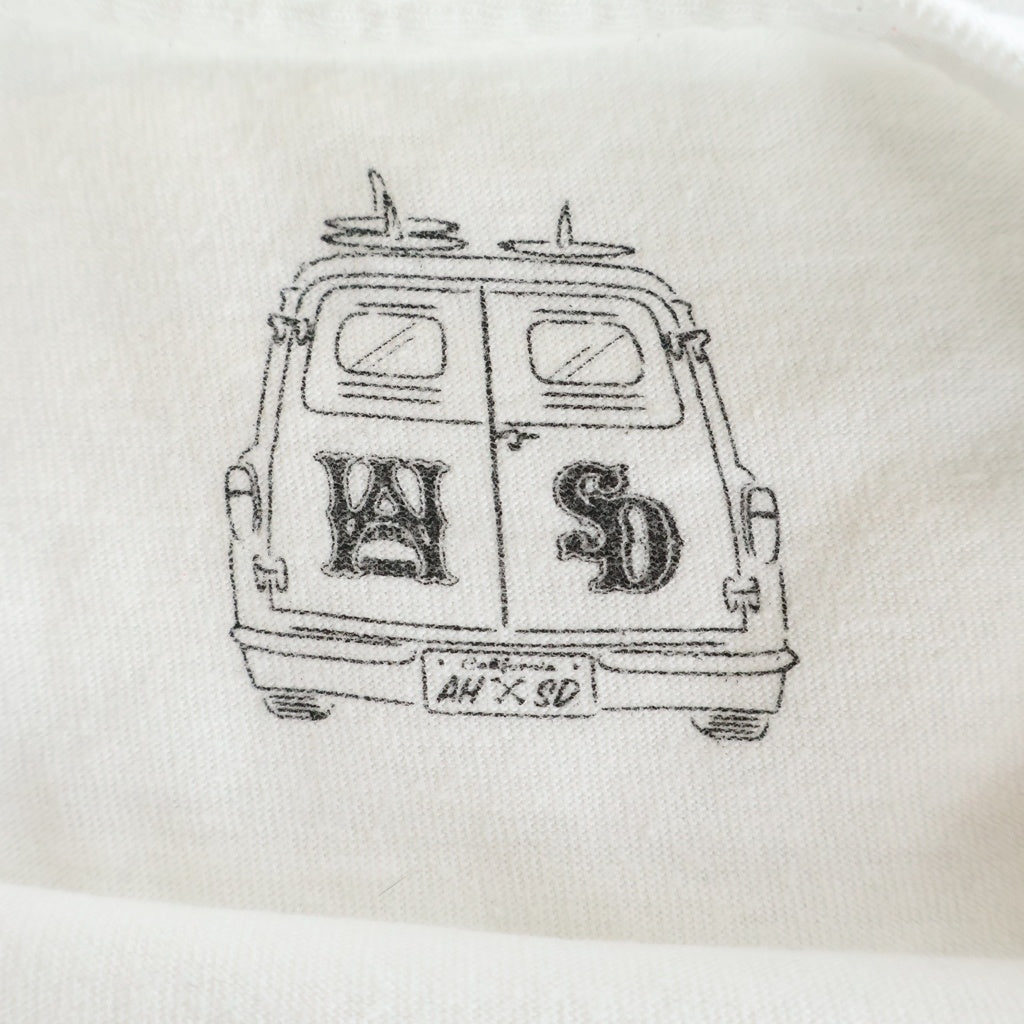 AS STANDARD(アズ スタンダード) ×STANDARD CALFORNIA Bone Print L/S 20th Anniversary Tee スタンダードカルフォルニア ボールズ プリント 20周年 骨 長袖Tシャツ カットソー ホワイト