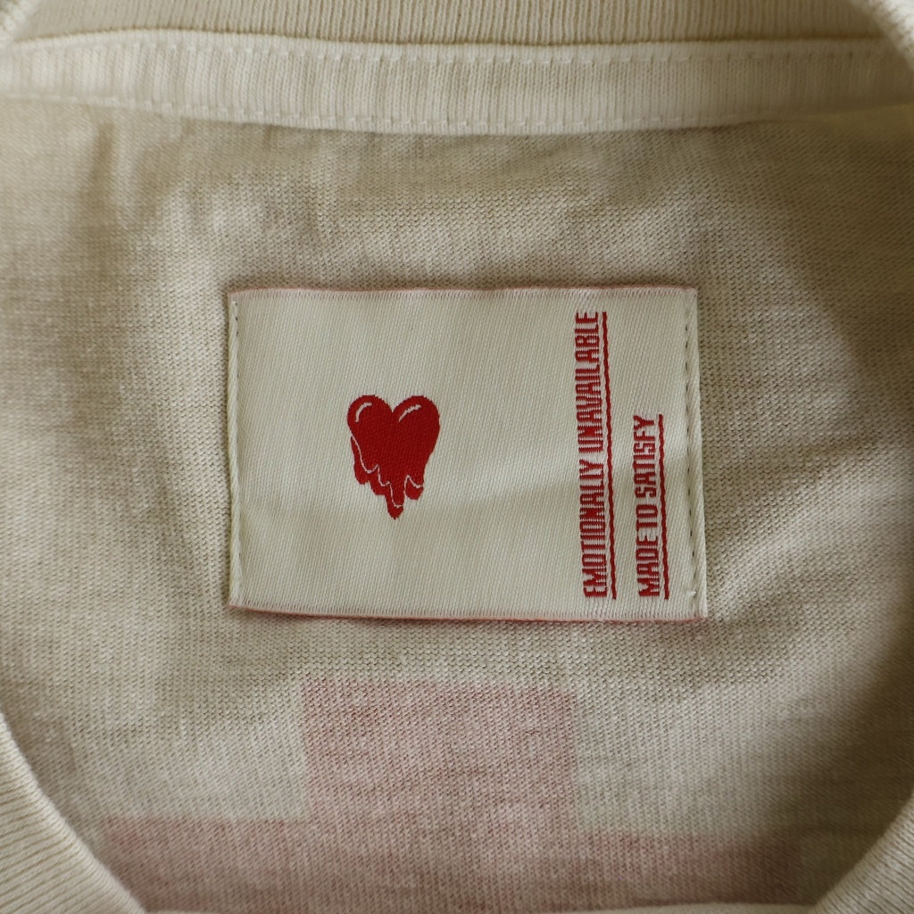 Emotionally Unavailable(エモーショナリー アンアヴェイラブル) EU SAVAGE S/S 半袖Tシャツ カットソー ベージュ EU-HR1-0000-C05 EU-HR1-0000-C05