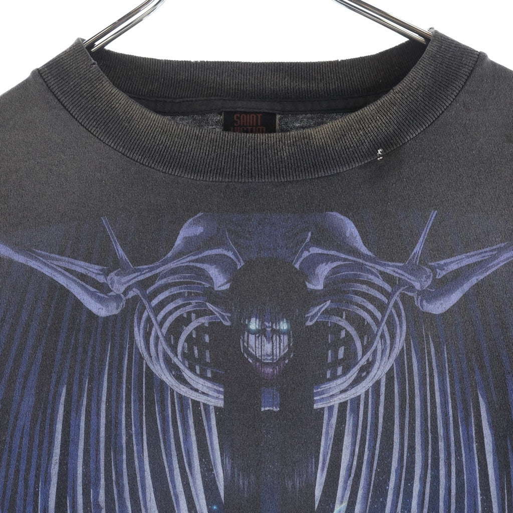 SAINT MICHAEL(セントマイケル) 26SS ATTACK ON TITAN AOT SS TEE 進撃の巨人 アニメ 半袖Tシャツ カットソー ブラック SM-MK8-0000-C77 SM-MK8-0000-C77