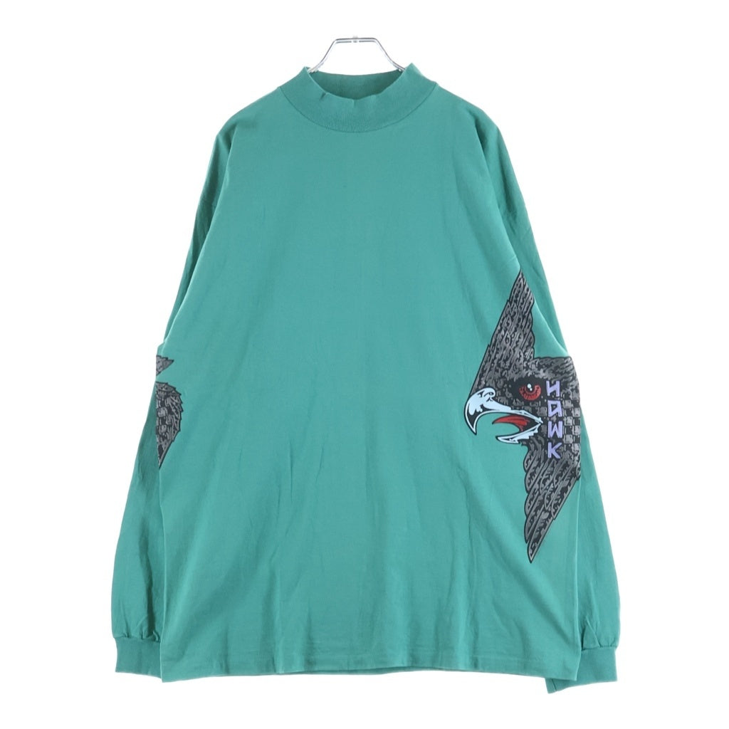 VINTAGE(ヴィンテージ) 80s POWELL PERALTA HAWK L/S TEE パウエルぺラルタ スケーター ロングスリーブ 長袖Tシャツ カットソー エメラルドグリーン