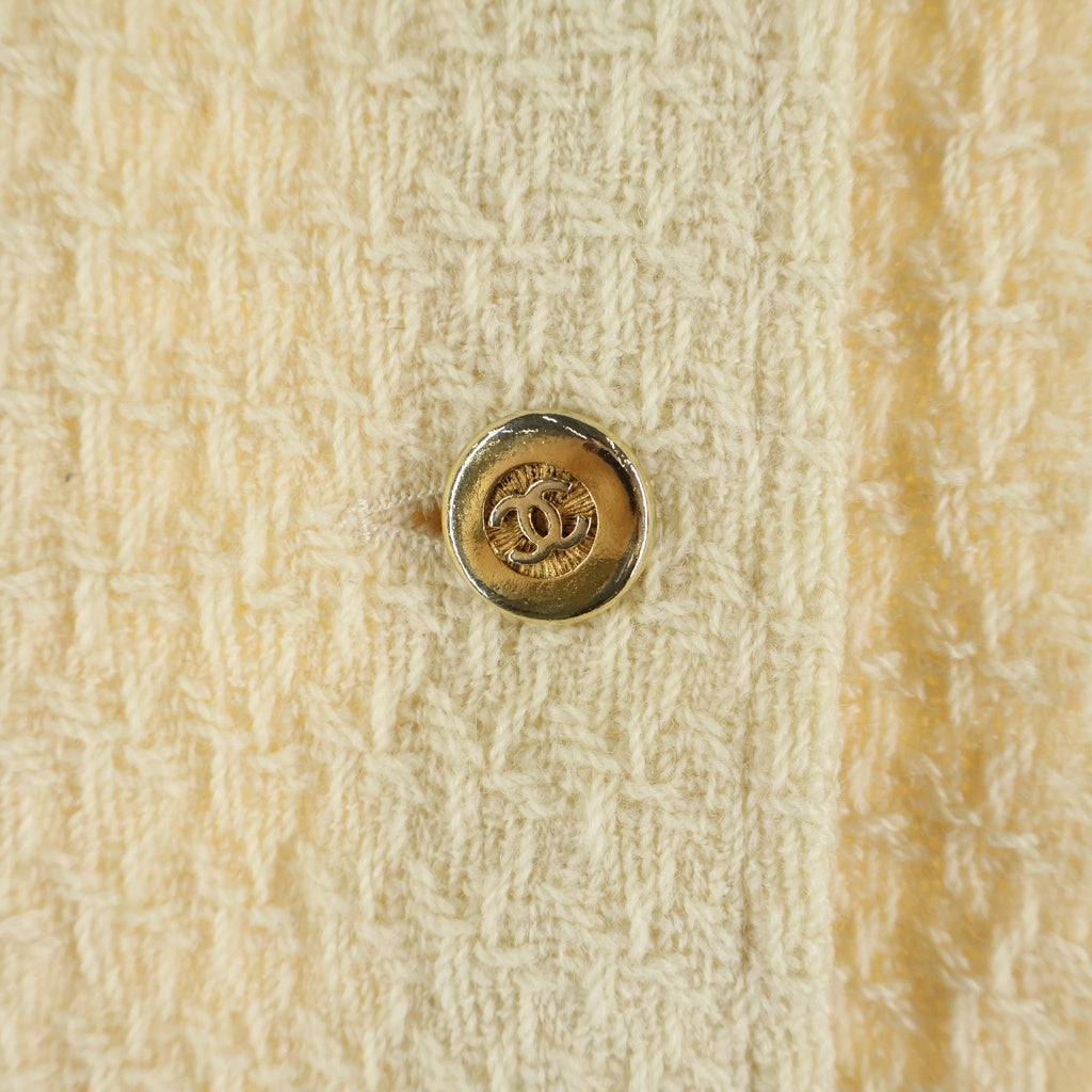 CHANEL BOUTIQUE(シャネルブティック) 90-00s VINTAGE ココボタン Vネック ツイード ジャケット ベージュ レディース