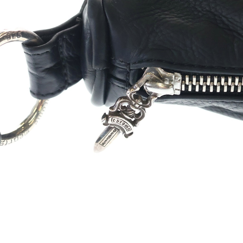 CHROME HEARTS(クロムハーツ) CHICKEN NUGGET SM チキンナゲット ラージダガー装飾レザーハンドバッグ ブラック/シルバー