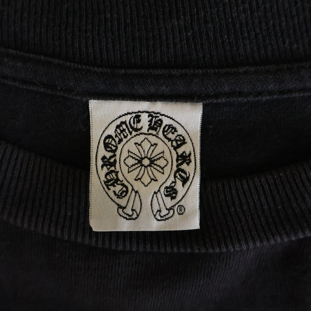CHROME HEARTS(クロムハーツ) OLD T-BAR CH CROSS SCROLL LABEL S/S TEE シーエイチクロス 半袖クルーネックTシャツ ブラック ‐