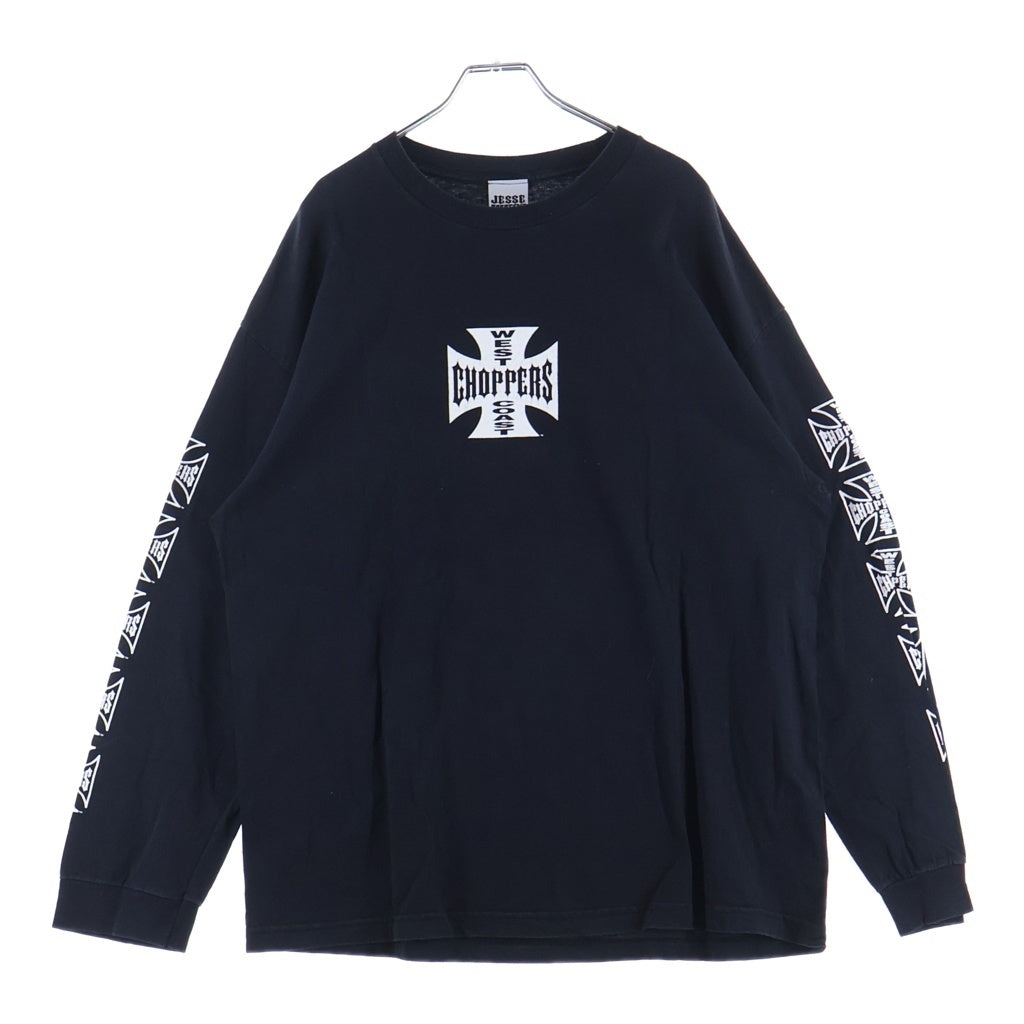VINTAGE(ヴィンテージ) 90-00s West Coast Choppers L/S Tee ウエストコーストチョッパーズ アイアンクロス 長袖Tシャツ カットソー ブラック