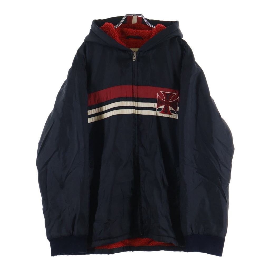 VINTAGE(ヴィンテージ) 90s West Coast Choppers Nylon Zip Up Jacket ウエストコーストチョッパーズ アイアンクロス ジップアップジャケット フーディー パーカー ブラック