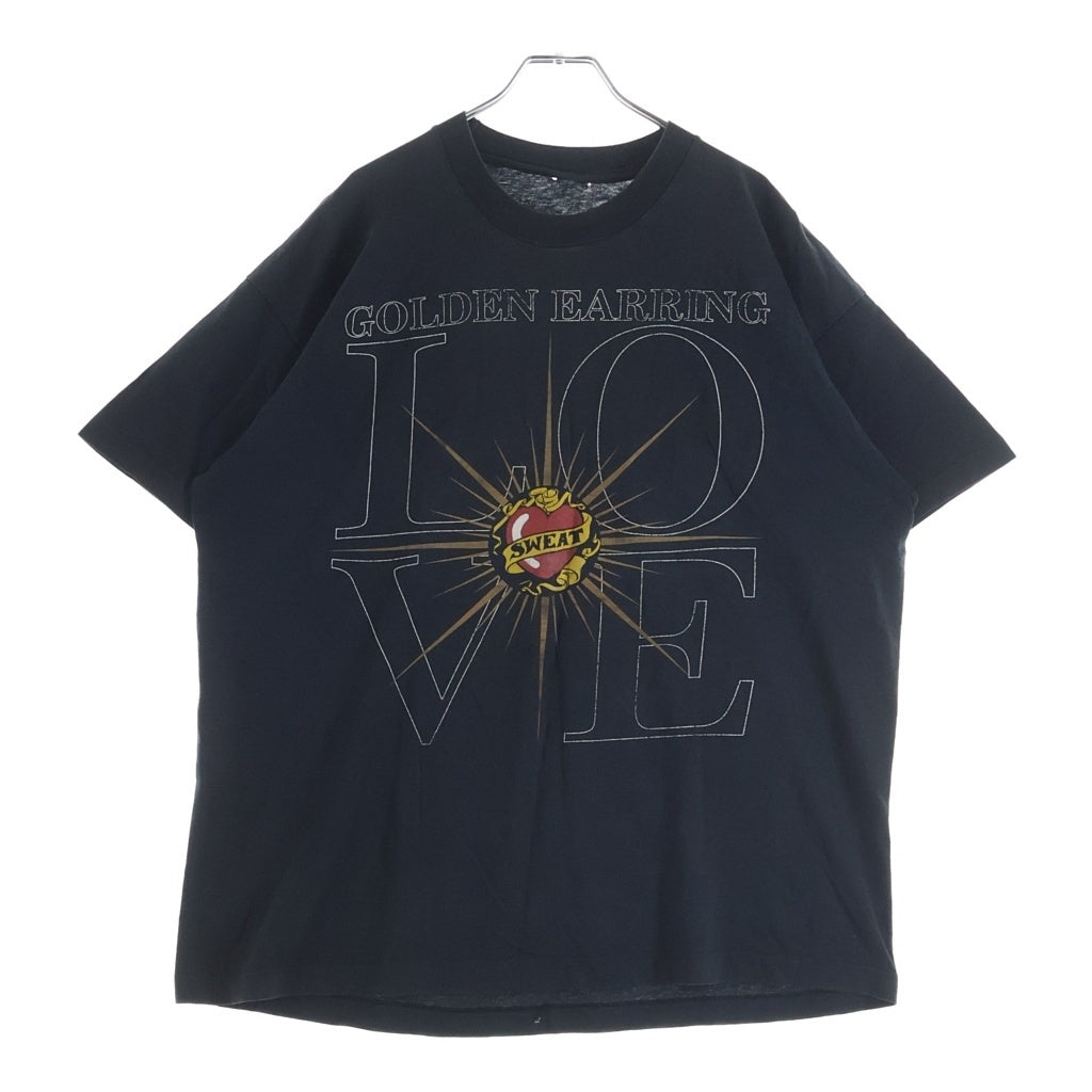 VINTAGE(ヴィンテージ) 90s GOLDEN EARRING LOVE ゴールデンイヤリング バンド 半袖Tシャツ カットソー ブラック