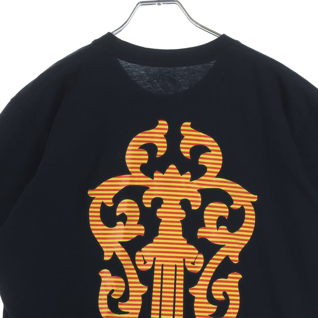 CHROME HEARTS(クロムハーツ) VINE DAGGER S/S TEE ヴァインダガー バックストライプダガー 半袖Tシャツカットソー ブラック/オレンジ