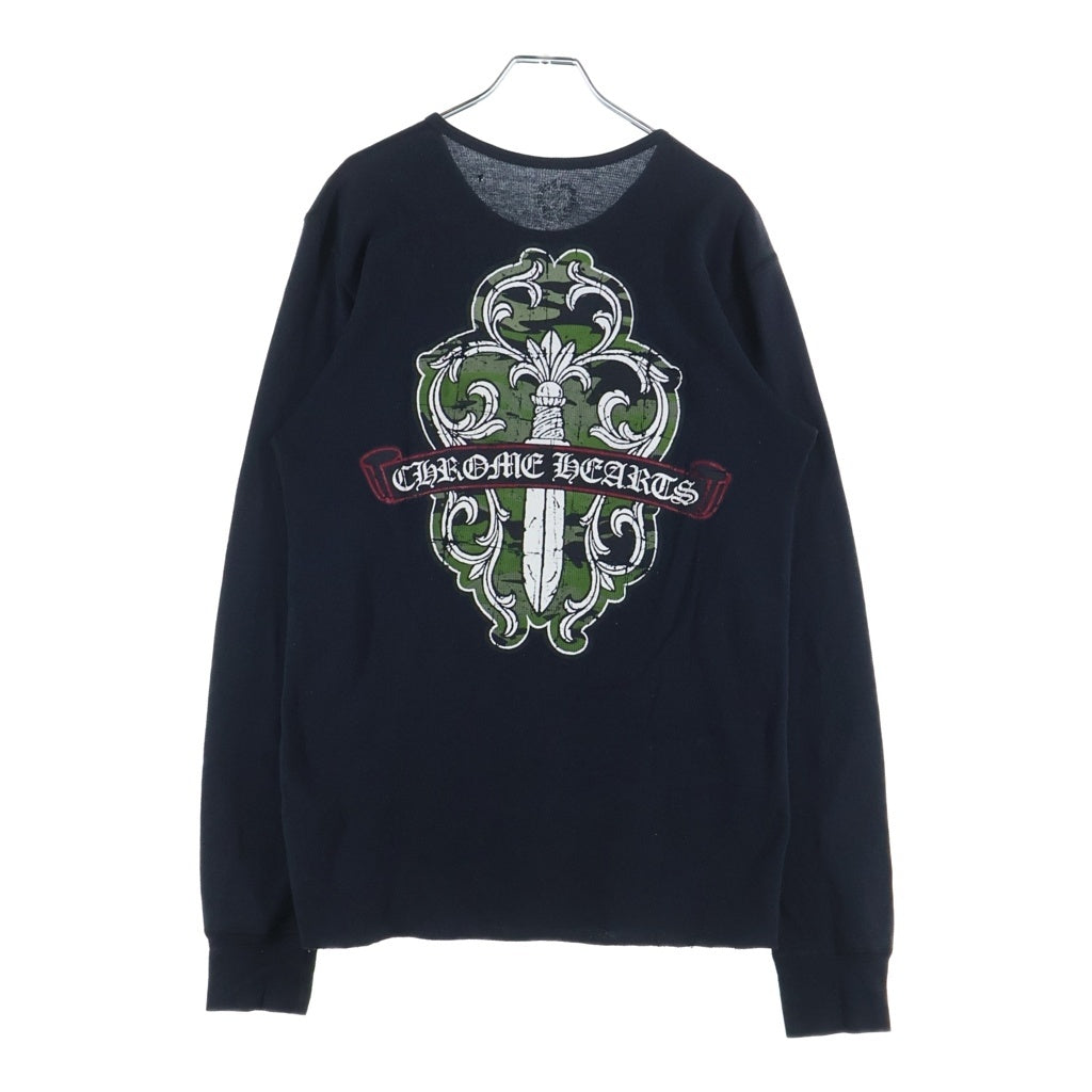 CHROME HEARTS(クロムハーツ) Vine Dagger Print Thermal Long Sleeve Tee ヴァインダガー プリント サーマル ロングスリーブTシャツ ブラック