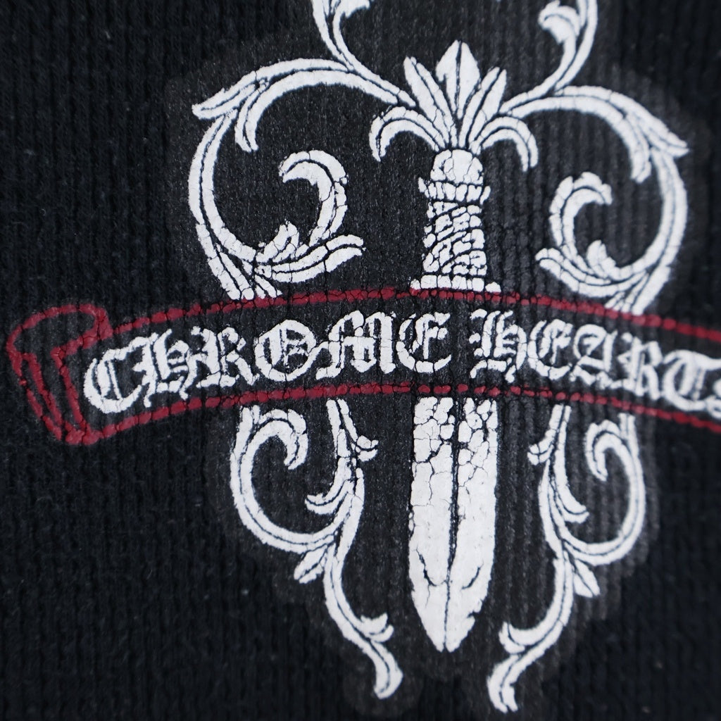 CHROME HEARTS(クロムハーツ) Vine Dagger Print Thermal Long Sleeve Tee ヴァインダガー プリント サーマル ロングスリーブTシャツ ブラック