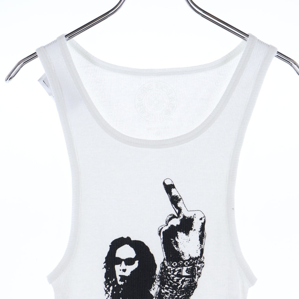 CHROME HEARTS(クロムハーツ) RIB TANK リチャードスタークプリント コットンタンクトップ ホワイト
