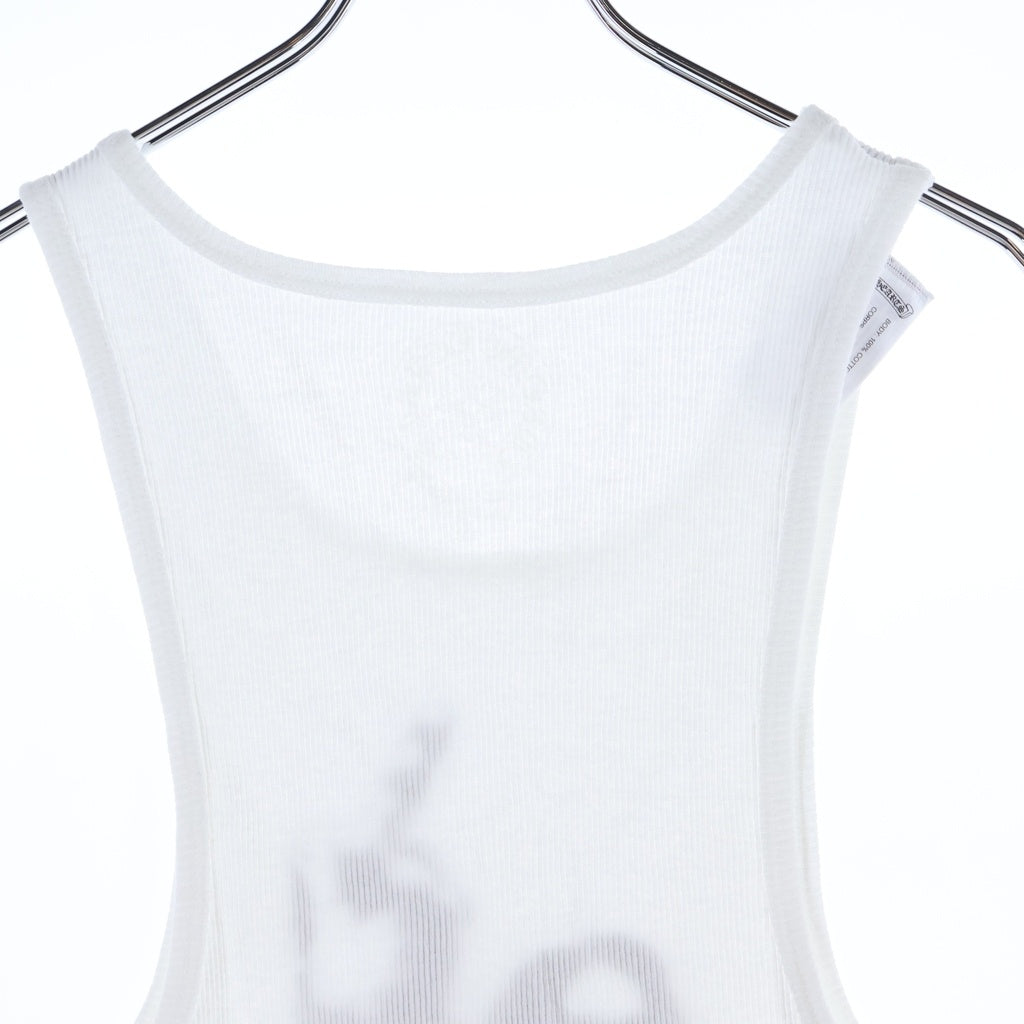 CHROME HEARTS(クロムハーツ) RIB TANK リチャードスタークプリント コットンタンクトップ ホワイト