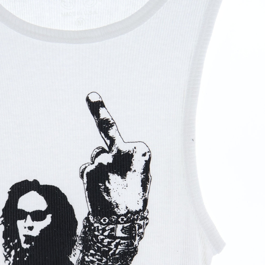CHROME HEARTS(クロムハーツ) RIB TANK リチャードスタークプリント コットンタンクトップ ホワイト