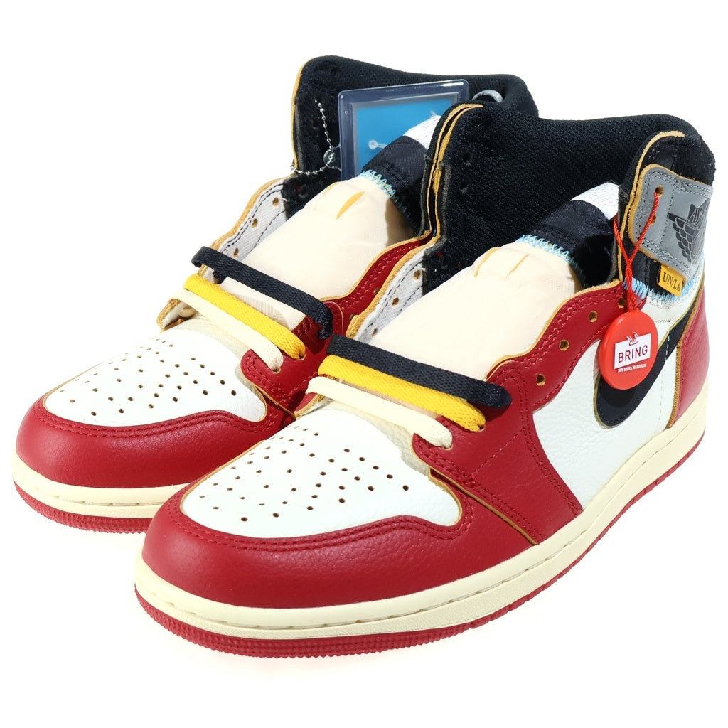NIKE(ナイキ) ×UNION AIR JORDAN1 RETRO HIGH ユニオン エアジョーダン1 ハイカットスニーカー レッド US8.5/26.5cm HV8563-600