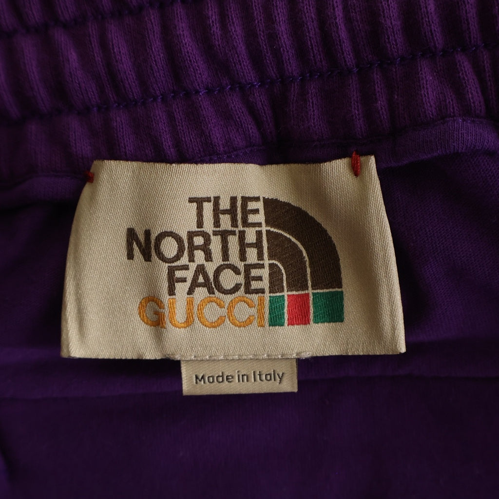 GUCCI(グッチ) ×THE NORTH FACE Sweat Pants ノースフェイス ナイロン切替 スウェットパンツ パープル 671463 XJDRN