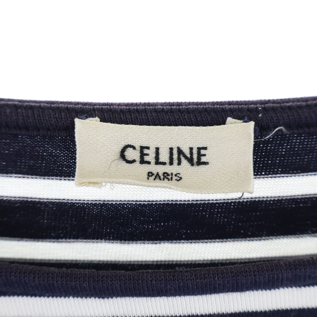 CELINE(セリーヌ) 19SS Border L/S Tee X015680D ボーダーロングスリーブカットソー 長袖 ネイビー/ホワイト