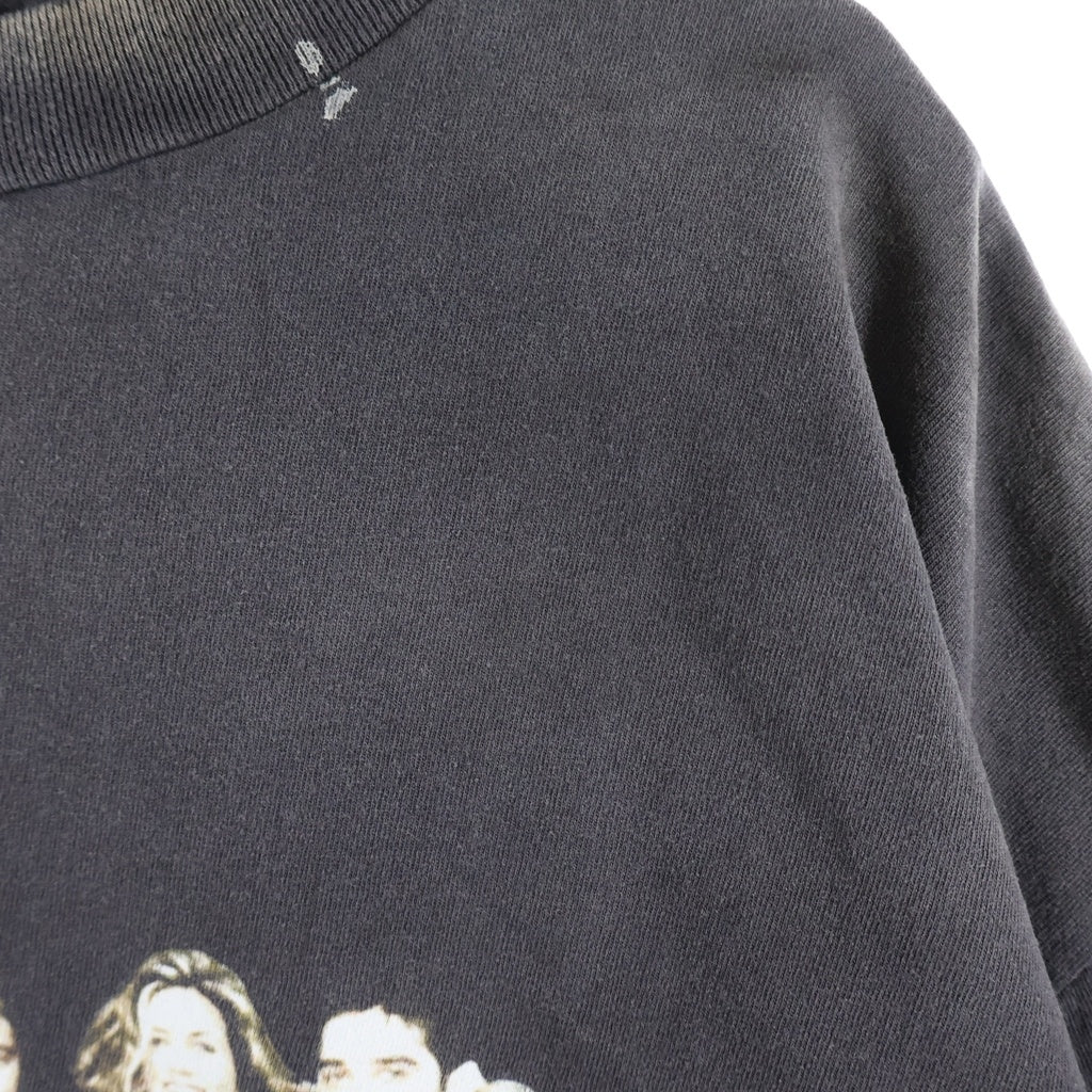 SAINT MICHAEL(セントマイケル) 25SS ×FRIENDS VINTAGE GRAPHIC TEE SM-HR3-0000-C56 ×フレンズ ヴィンテージ加工 グラフィック半袖Tシャツ ブラック