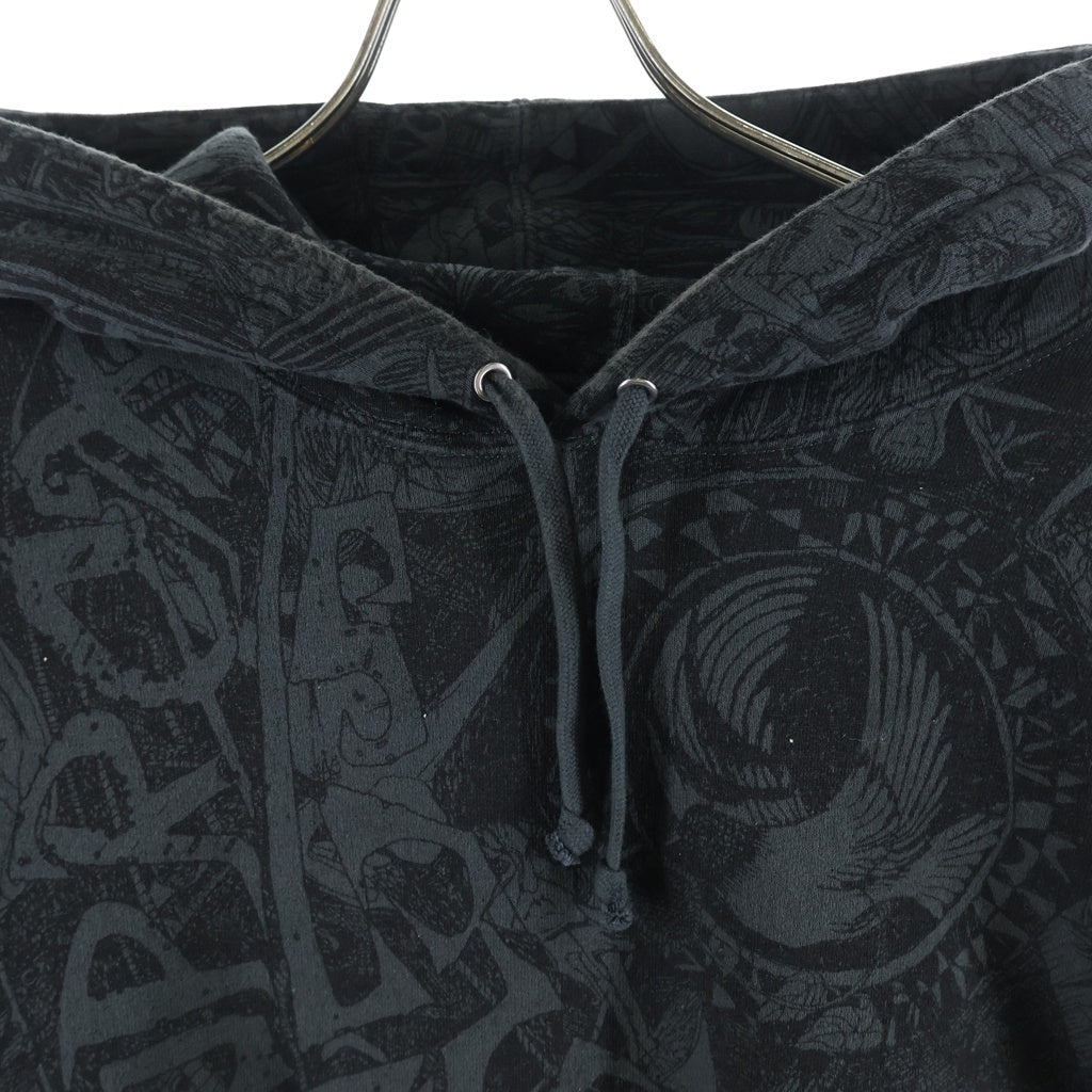 SUPREME(シュプリーム) 24AW LIBERTY HOODED SWEATSHIRT 総柄 プルオーバーフーディー パーカー ブラック