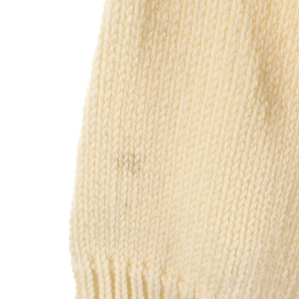 RAF SIMONS(ラフシモンズ) Oversized Intarsia Pull オーバーサイズ RSロゴ クルーネックプルオーバーニットセーター ベージュ