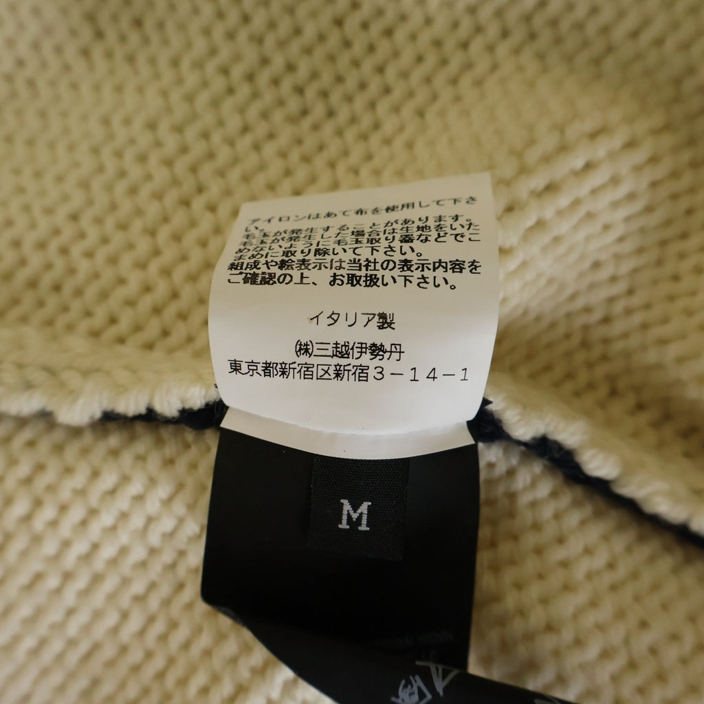 RAF SIMONS(ラフシモンズ) Oversized Intarsia Pull オーバーサイズ RSロゴ クルーネックプルオーバーニットセーター ベージュ