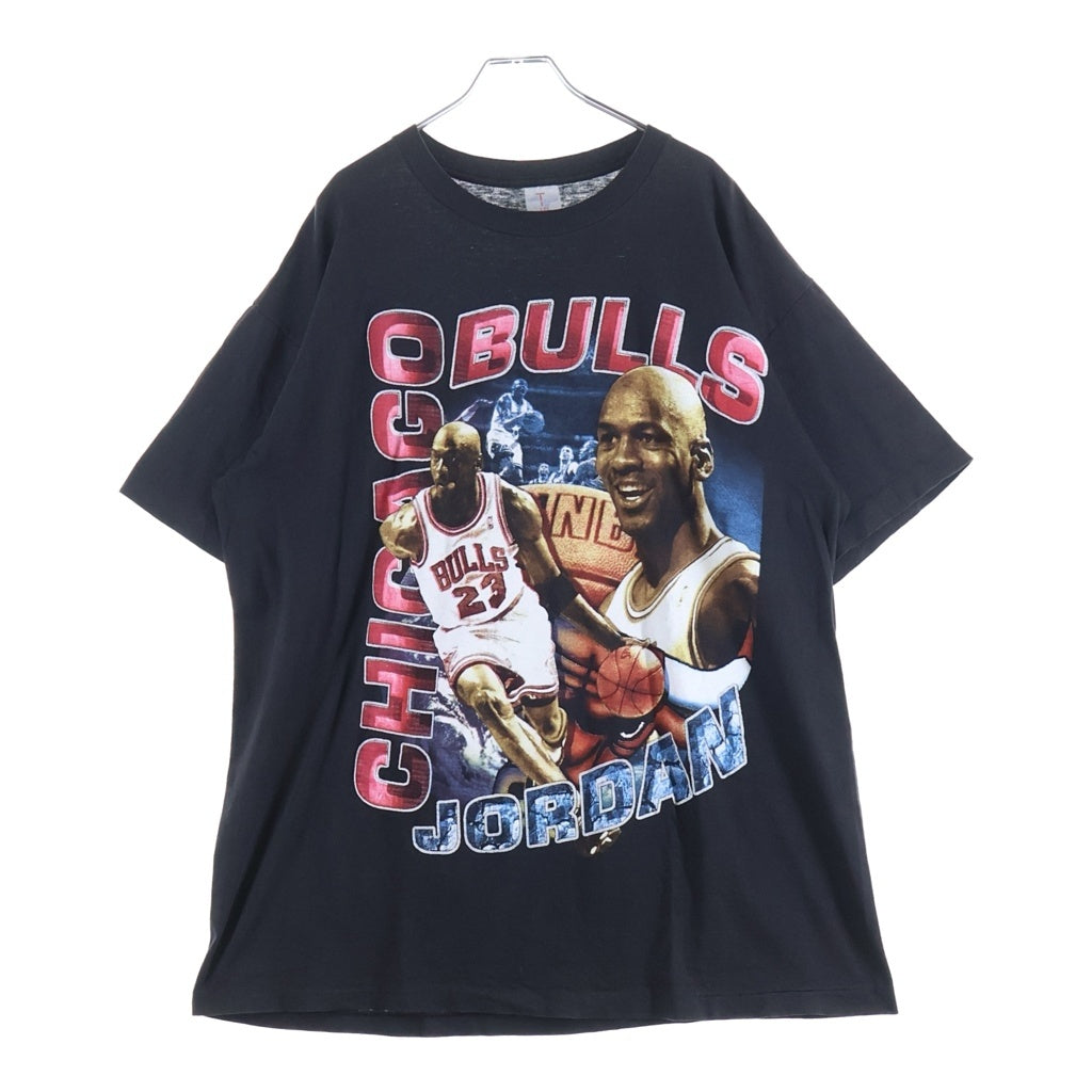 VINTAGE(ヴィンテージ) 90S CHICAGO BULLS JORDAN TEE マイケルジョーダン シカゴブルズ 両面プリント半袖カットソーTシャツ ブラック