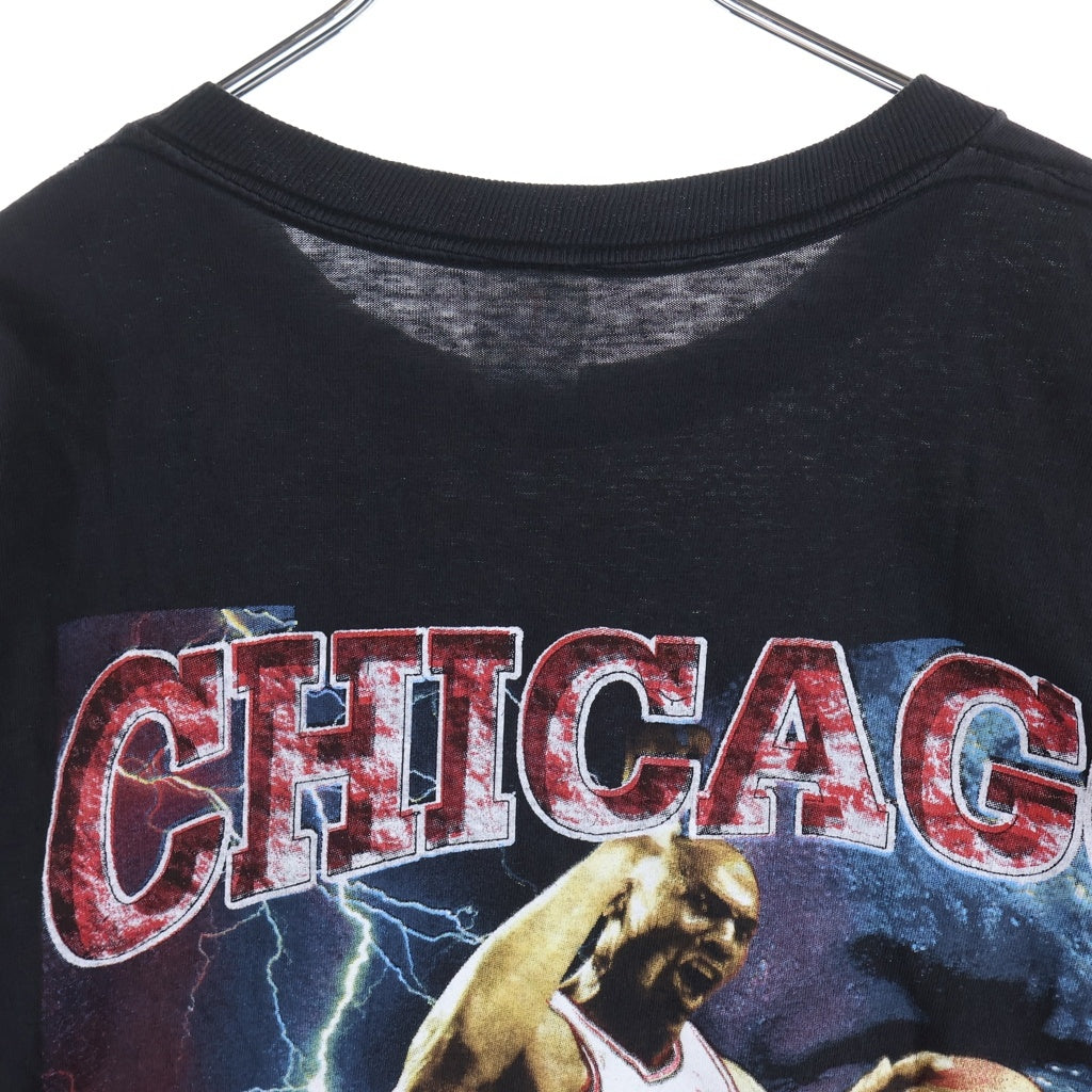 VINTAGE(ヴィンテージ) 90S CHICAGO BULLS JORDAN TEE マイケルジョーダン シカゴブルズ 両面プリント半袖カットソーTシャツ ブラック