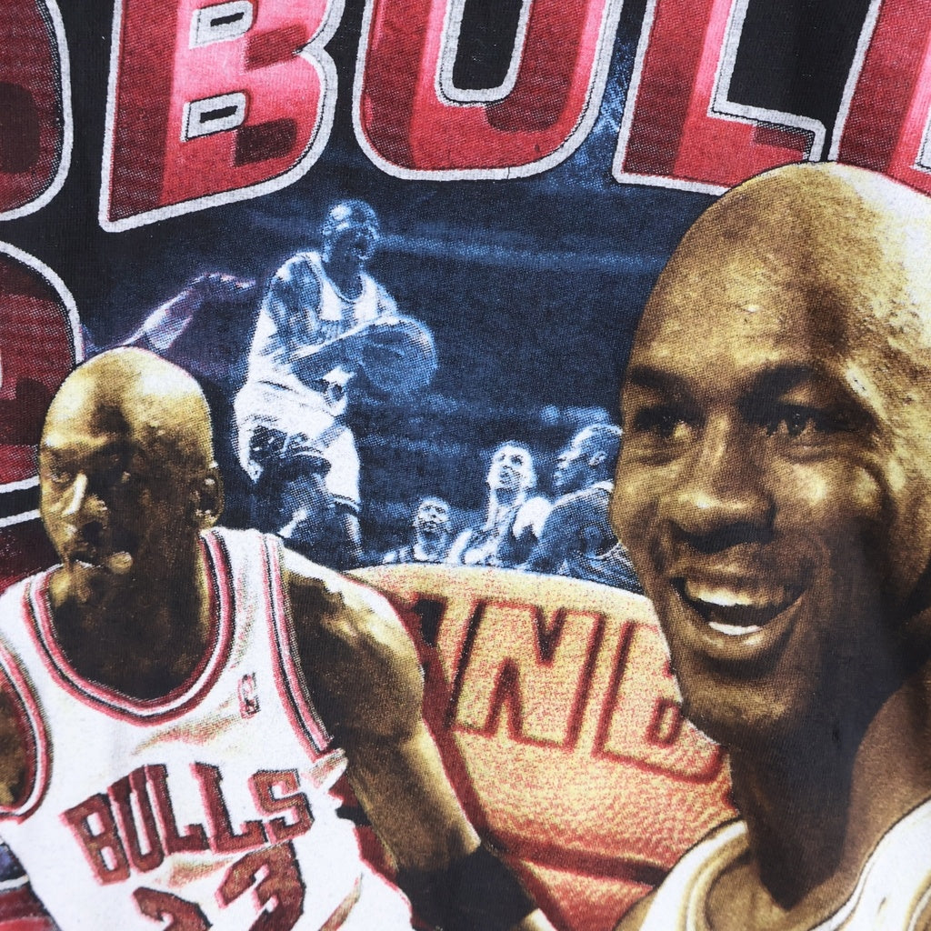 VINTAGE(ヴィンテージ) 90S CHICAGO BULLS JORDAN TEE マイケルジョーダン シカゴブルズ 両面プリント半袖カットソーTシャツ ブラック