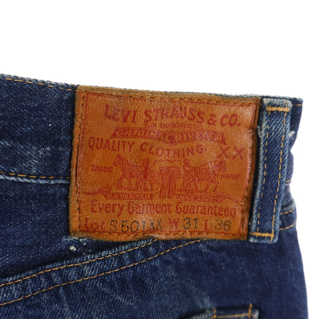 Levi's VINTAGE CLOTHING(リーバイス ビンテージ クロージング) 90-00s 44501 S501XX 1944MODEL Replica レプリカ ボタン裏刻印無 BIG E 片面タグ 月桂樹ボタン ボタンフライ 大戦復刻 デニムパンツ