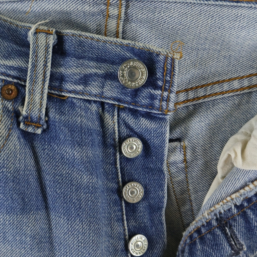 Levi's(リーバイス) 70s 501 66後期 ボタン裏刻印6 スモールe 不均等V ボタンフライ デニムパンツ インディゴ