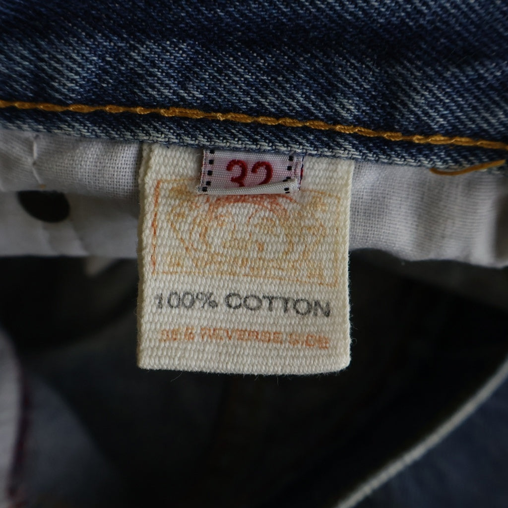 EVISU(エビス) 00s 2005 Denim Pants Doraemon's Bell ドラえもん ボタンフライ デニムパンツ ペイント インディゴ