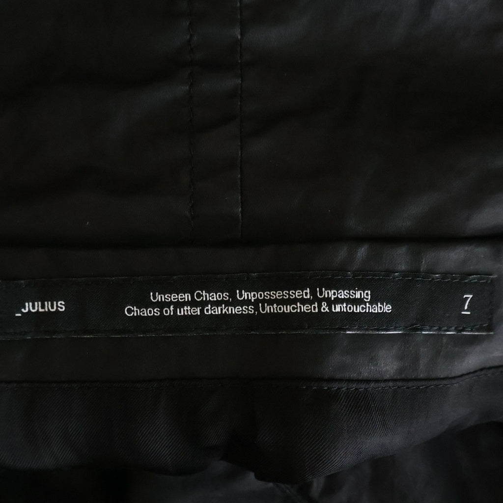 JULIUS(ユリウス) 26SS Volcano Bomber Jacket ショート丈ボンバージャケット ブラック937BLM5