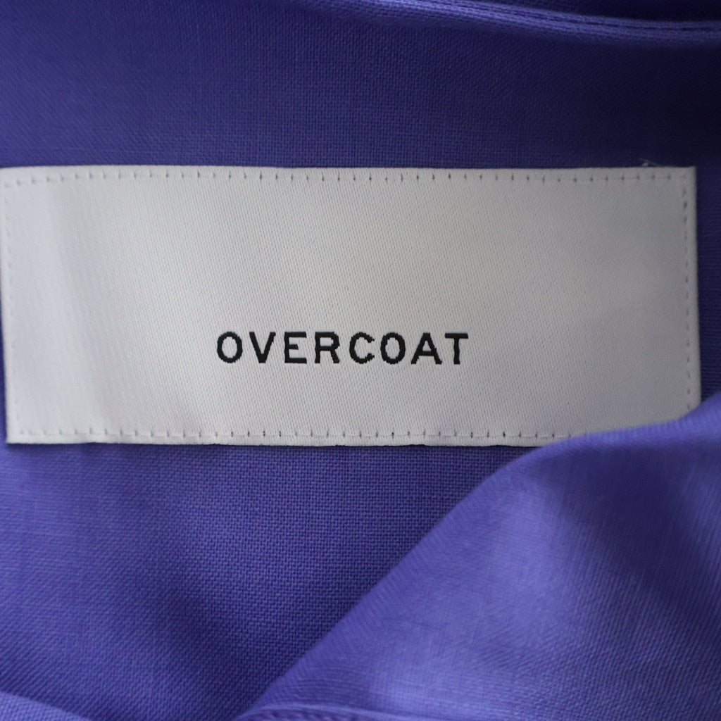 OVERCOAT(オーバーコート) 23AW DROPPED SHOULDER TOP WITH HOOD IN WOOL SHIRTING ウール長袖シャツ フーディー ブルー F23T011-NKWS