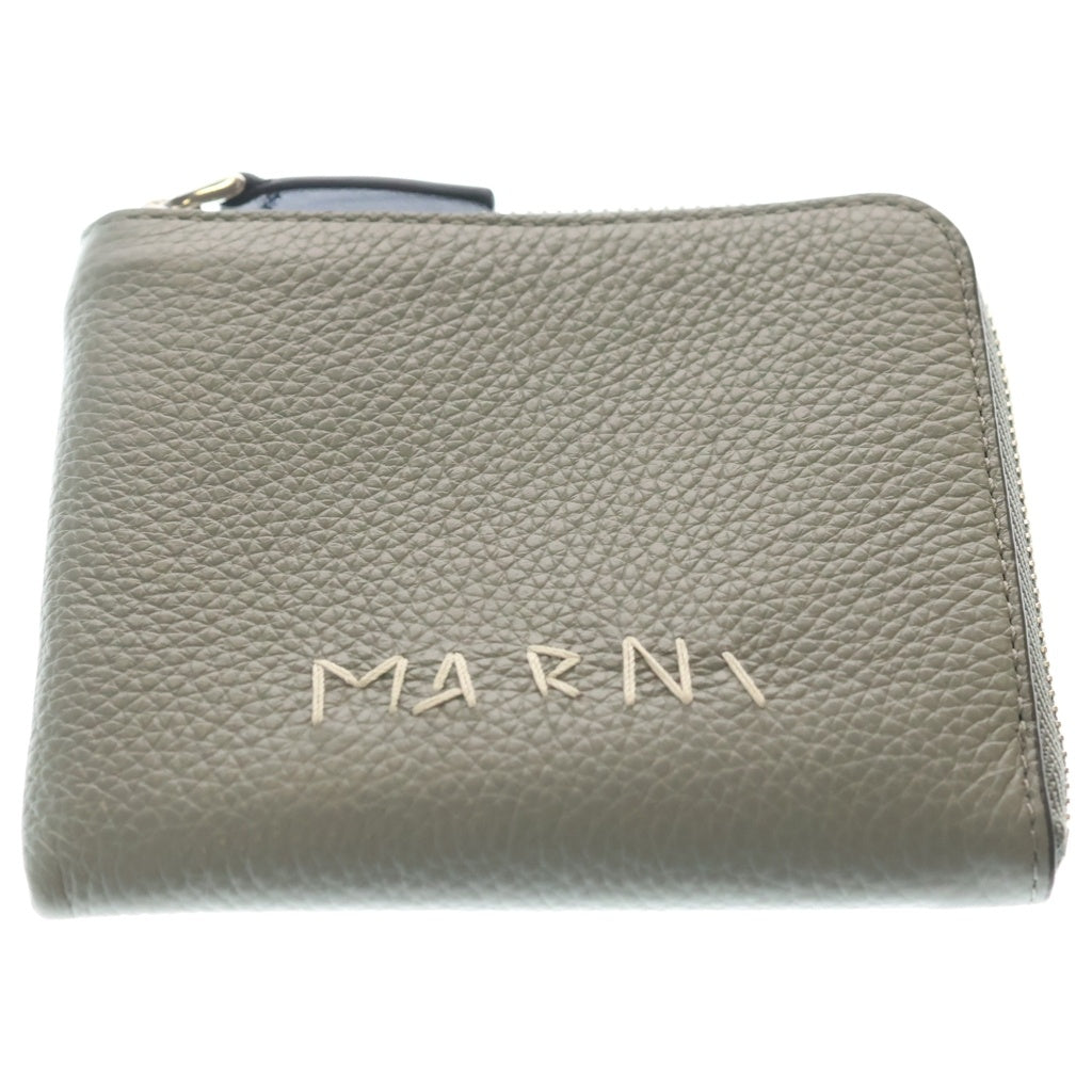 MARNI(マルニ) 25SS Mini Wallet レザーラウンドファスナーコインケース ミニウォレット 財布 グリーン PFMI0095Q0 レディース