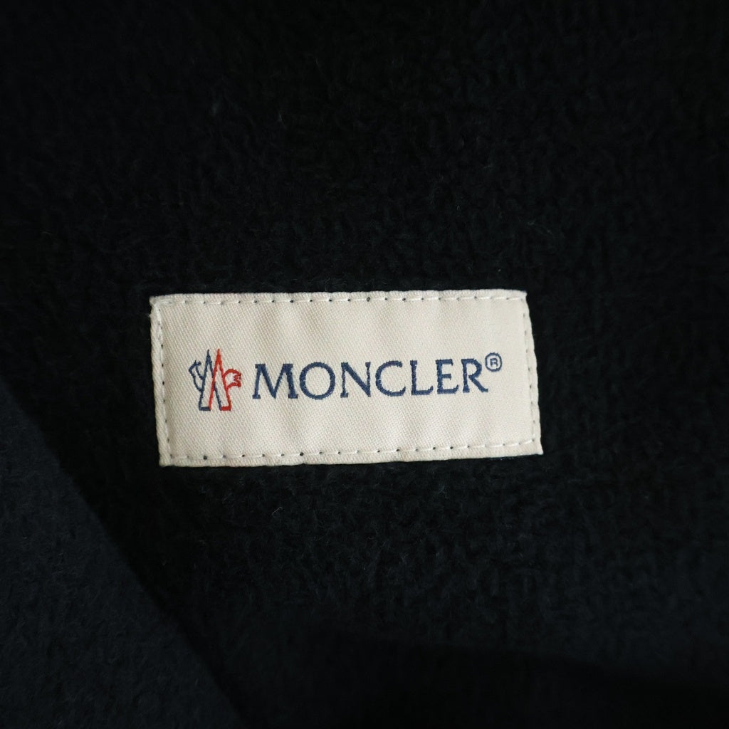 MONCLER GENIUS(モンクレール ジーニアス) ×FRAGMENT HIROSHI FUJIWARA SHORT PANT フラグメントデザイン 藤原ヒロシ ロゴワッペン スウェットハーフパンツ ブラック I209U8H00003