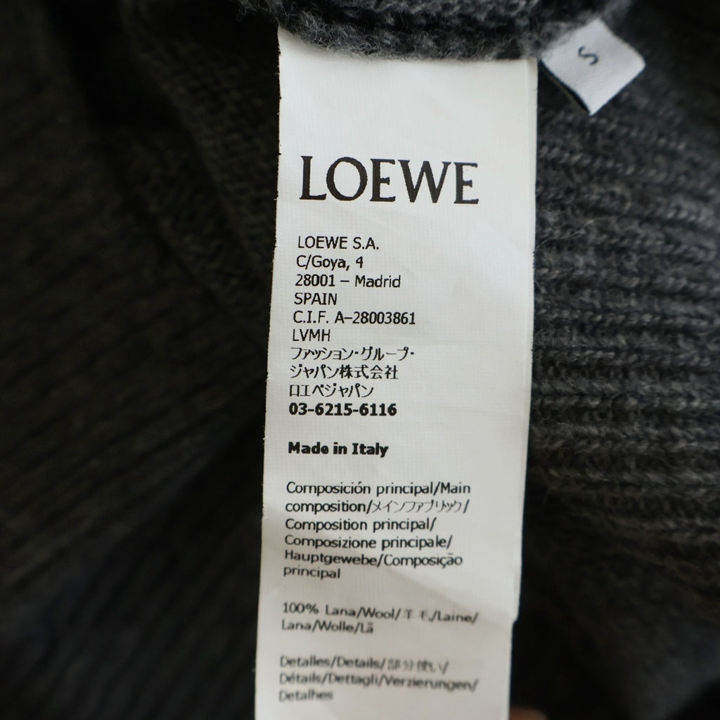 LOEWE(ロエベ) Anagram Jacquard Wool Knit Sweater アナグラム ジャガード クルーネックウールニットセーター グレー レディース S359Y14KCY