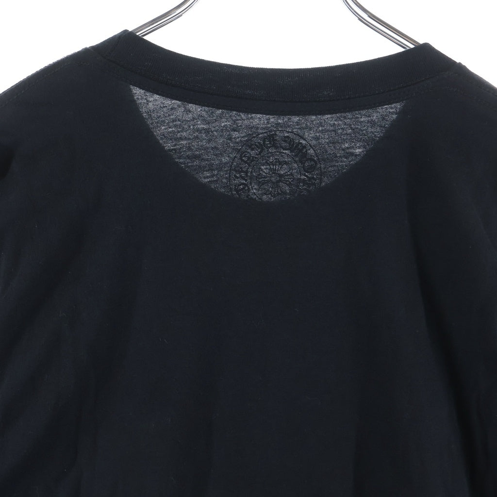 CHROME HEARTS(クロムハーツ) CH L/S 1 ネックロゴプリント ロングスリーブ 長袖Tシャツ カットソー ブラック/ブラウン